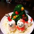 クリスマスに♪ツリーと雪だるまのサラダ