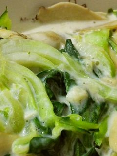 栄養満点☆チンゲン菜&キノコのクリーム煮-レシピのメイン写真