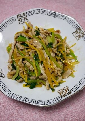 簡単!安納芋と青梗菜の青椒肉絲-レシピのメイン写真