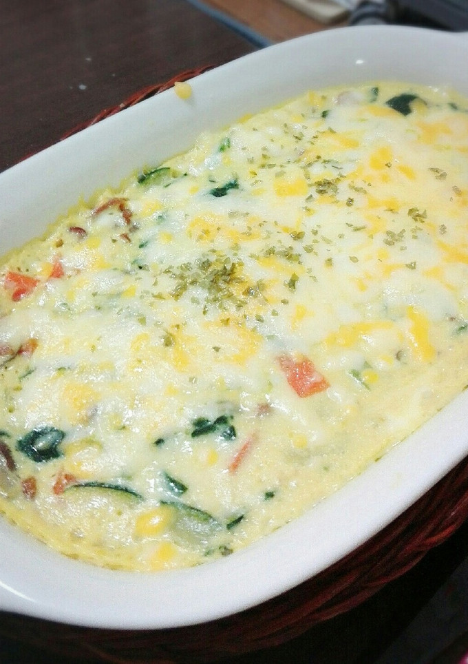 余り物で洋風茶碗蒸しみたいな和風キッシュ-レシピのメイン写真