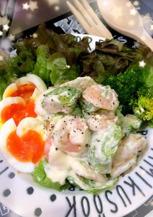コクまろ★海老とアボカドの卵サラダ-レシピのメイン写真