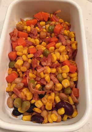 豆とにんじん、ベーコーンケチャップ-レシピのメイン写真