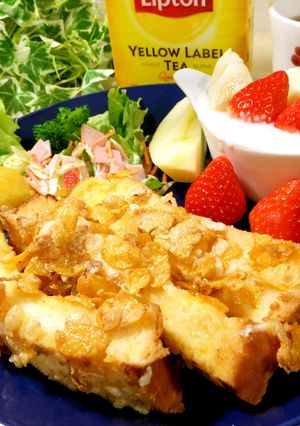 フレンチトーストのコーンフレークまみれ-レシピのメイン写真