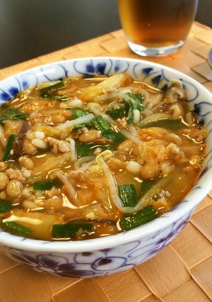 ピリ辛納豆キムチスープ-レシピのメイン写真