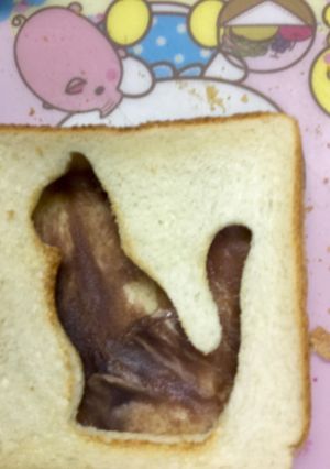 ねこの小倉トーストサンドイッチ-レシピのメイン写真
