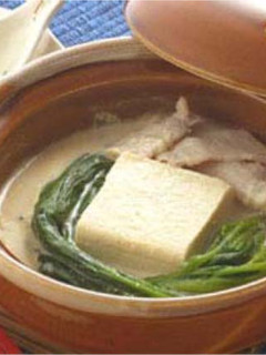 【野菜】ほうれん草と豚肉の豆乳鍋-レシピのメイン写真