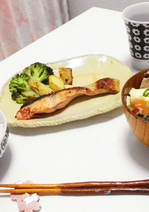 小六女子作、鮭定食-レシピのメイン写真
