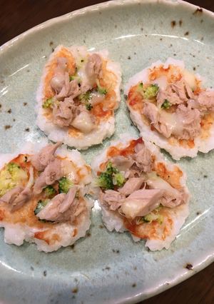 簡単♪離乳食後期〜 ライスピザ-レシピのメイン写真