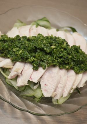 台湾風？パクチーソースの鶏むね肉サラダ！-レシピのメイン写真