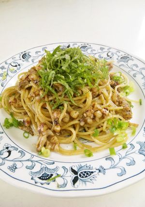 いか下足のラグーソースパスタ　肝和え風-レシピのメイン写真