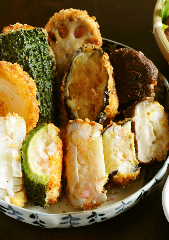 タカエビの野菜はさみ揚げ-レシピのメイン写真