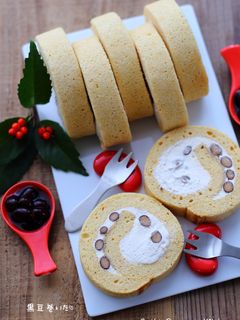 黒豆巻いた♡きな粉のロールケーキ-レシピのメイン写真