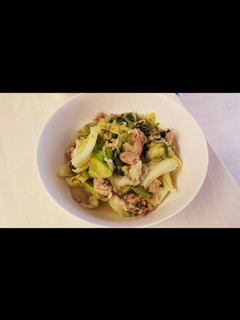 豚肉と小松菜キャベツの塩炒め-レシピのメイン写真