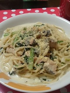 ほうれん草とサーモンのクリームパスタ-レシピのメイン写真