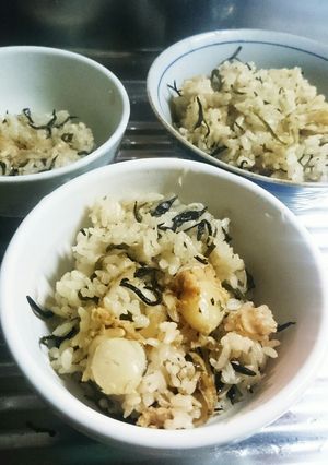 簡単!ベビーホタテの炊き込みご飯-レシピのメイン写真