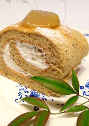 栗のほうじ茶ロール-レシピのメイン写真