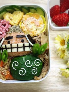 獅子舞でお正月キャラ弁-レシピのメイン写真