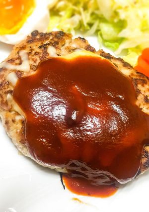 お豆腐入りふわふわハンバーグ-レシピのメイン写真