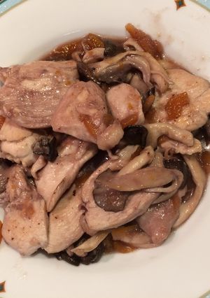 チキンの赤ワイン煮　ゆずジャムソースあえ-レシピのメイン写真