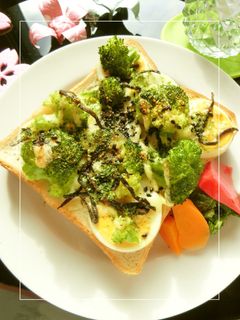 磯香る⁂ブロッコリー×茹で卵の和トースト-レシピのメイン写真