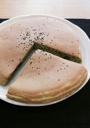 余った卵白で☆抹茶平焼きあんぱん-レシピのメイン写真