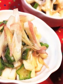 簡単★長芋とみょうがの辛子ポンズ和え♪-レシピのメイン写真