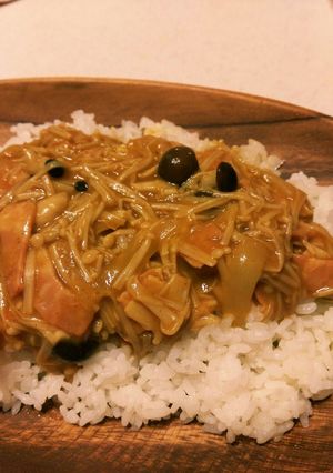 速攻！えのきとベーコンのチーズカレー♪-レシピのメイン写真