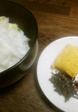 白菜とレタスのおかゆ-レシピのメイン写真