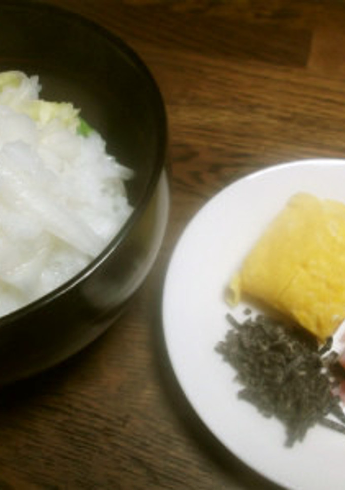 白菜とレタスのおかゆ-レシピのメイン写真