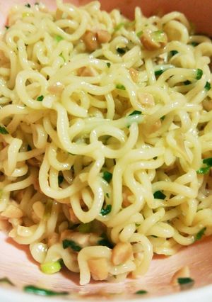 サッポロ一番塩ラーメンのネギ納豆-レシピのメイン写真