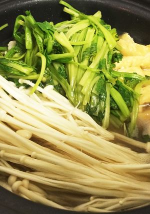 正月太りに！芹と油揚げのデトックス丁稚鍋-レシピのメイン写真