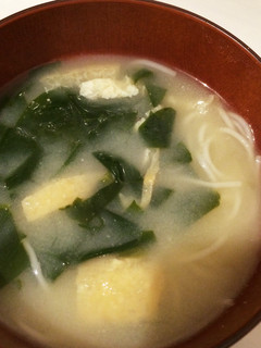 残った素麺をお味噌汁に♪-レシピのメイン写真