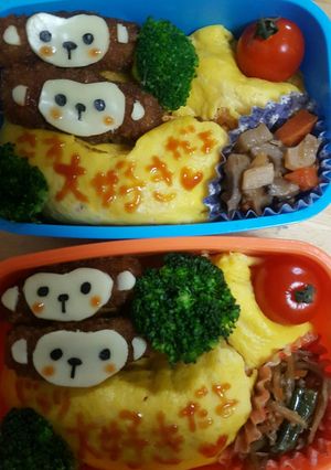 おさるさんと～バナナオム弁～♪-レシピのメイン写真