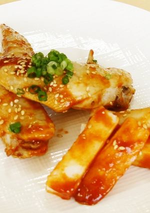 鶏手羽と長芋の韓国風-レシピのメイン写真