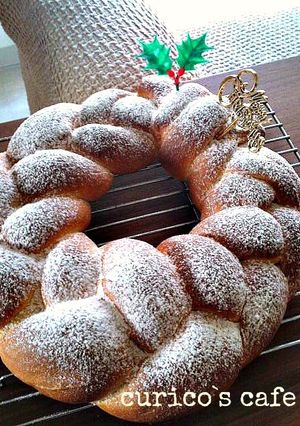 クリスマスリースパン-レシピのメイン写真