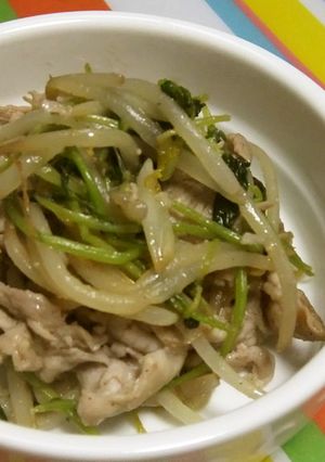 豆苗入り豚もやし-レシピのメイン写真