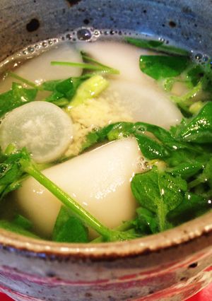 七草で簡単ホッコリしょうがスープ-レシピのメイン写真