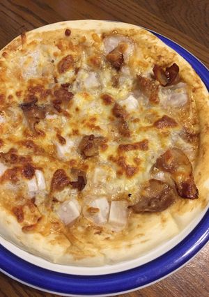 バラ肉と餅の和風 ピザ-レシピのメイン写真