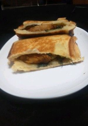 ヒレカツ大葉のホットサンド-レシピのメイン写真