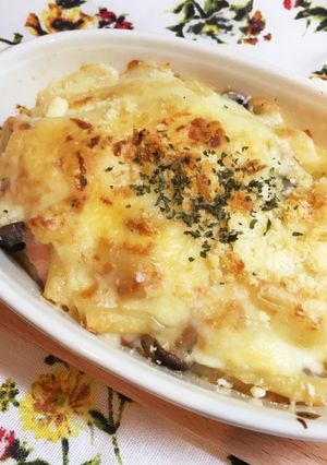 簡単！あったかグラタン♡しめじ＆ベーコン-レシピのメイン写真