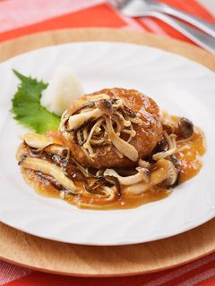 たっぷりきのこの和風ハンバーグ-レシピのメイン写真