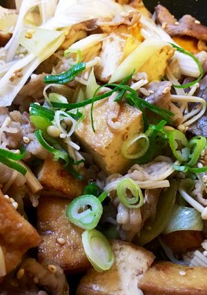 厚揚げの牛すき煮 時短 簡単-レシピのメイン写真