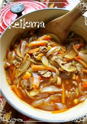 ル・クルーゼ×焼肉のたれで♡甘口ハヤシ♪-レシピのメイン写真