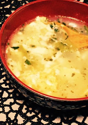糖質制限◆七草と崩し豆腐の卵スープ-レシピのメイン写真