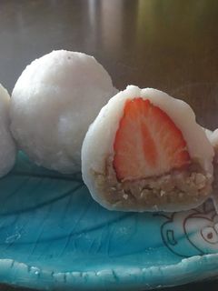 お餅でいちご大福-レシピのメイン写真