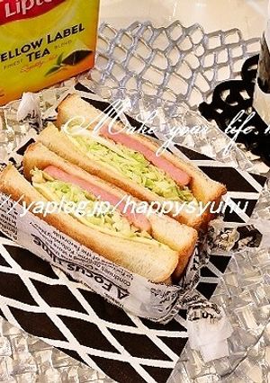 厚切りハムとキャベツ☆ホットサンド-レシピのメイン写真