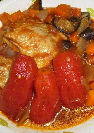 煮込むだけ！！鶏肉トマト-レシピのメイン写真