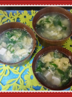 ✨七草の豆腐♥卵とじ✨soup♪-レシピのメイン写真