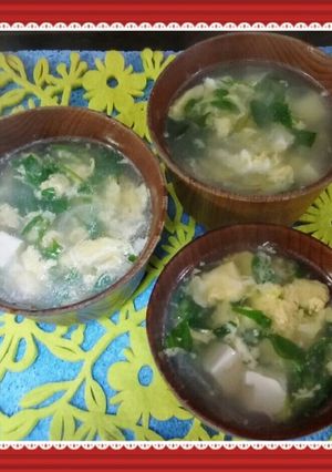 ✨七草の豆腐♥卵とじ✨soup♪-レシピのメイン写真