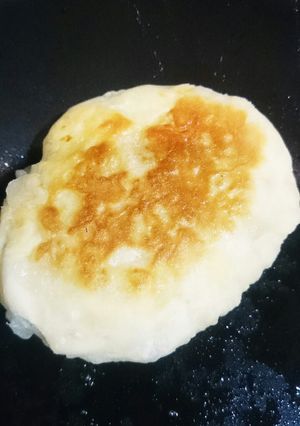 フライパン鏡餅入りパン 簡単 バター不要-レシピのメイン写真